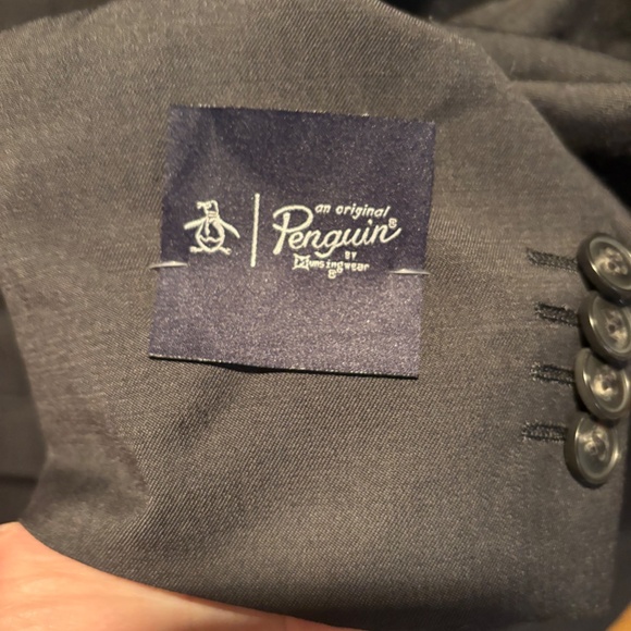 Original Penguin Men's Wool Blend Blazer Suit Jacket Charcoal 40R NWOT - Picture 4 of 5